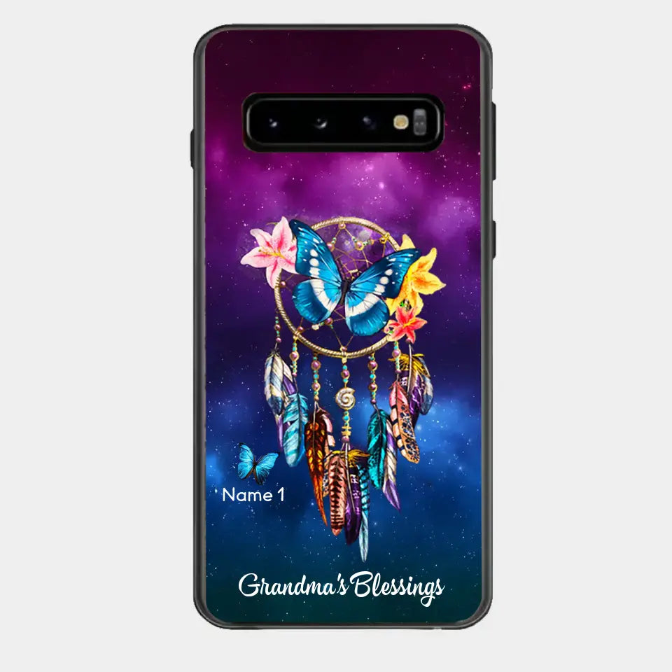 Butterfly Dreamcatcher Grandma's Blessings Nana Mommy Personalized Phone case