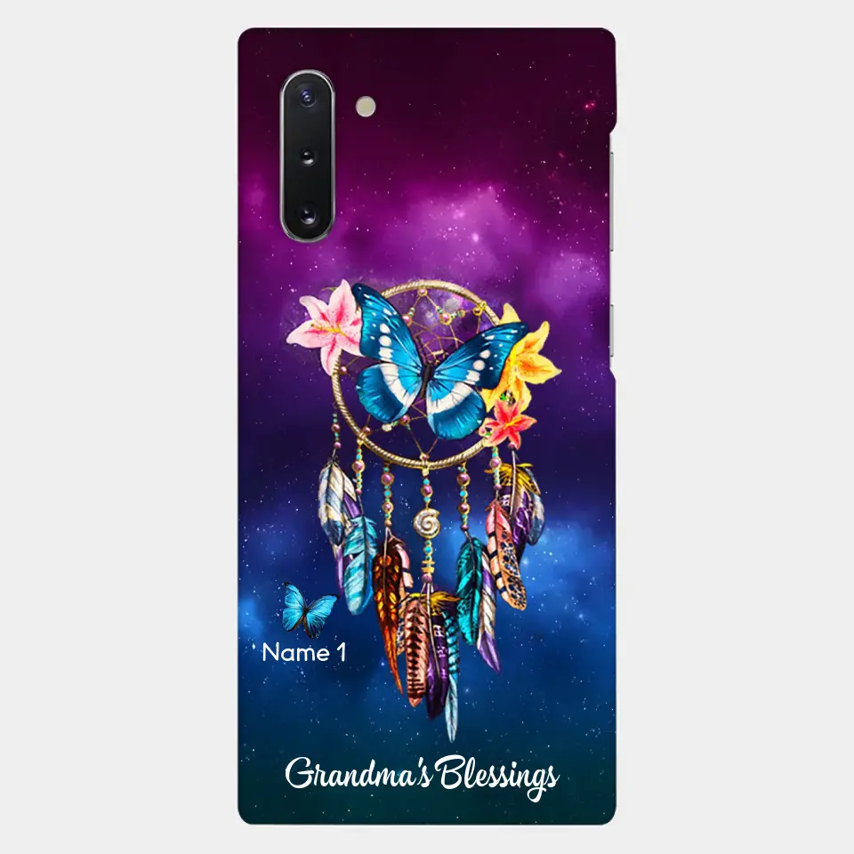 Butterfly Dreamcatcher Grandma's Blessings Nana Mommy Personalized Phone case