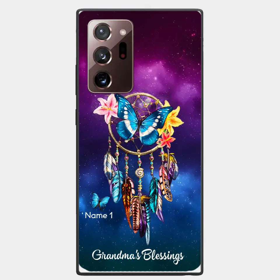 Butterfly Dreamcatcher Grandma's Blessings Nana Mommy Personalized Phone case