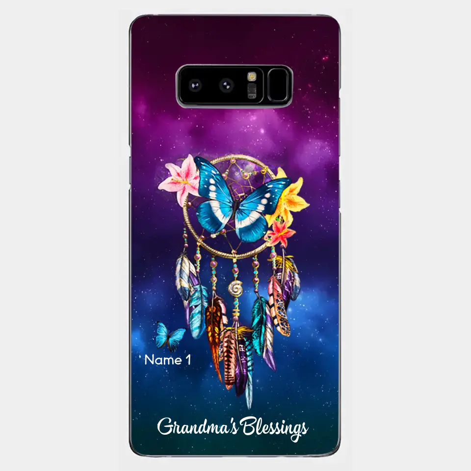 Butterfly Dreamcatcher Grandma's Blessings Nana Mommy Personalized Phone case