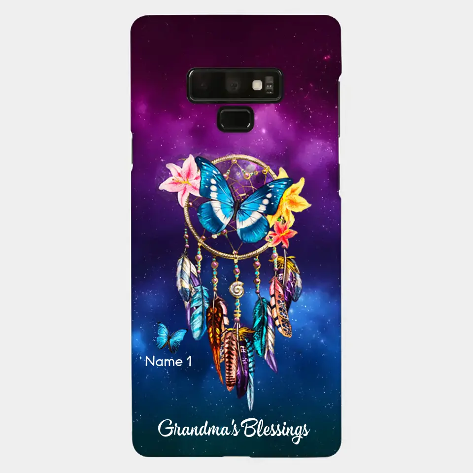Butterfly Dreamcatcher Grandma's Blessings Nana Mommy Personalized Phone case