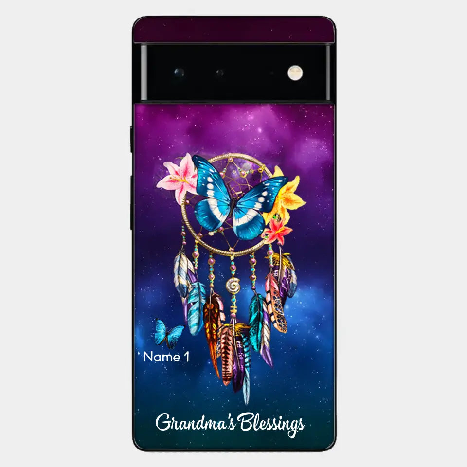 Butterfly Dreamcatcher Grandma's Blessings Nana Mommy Personalized Phone case