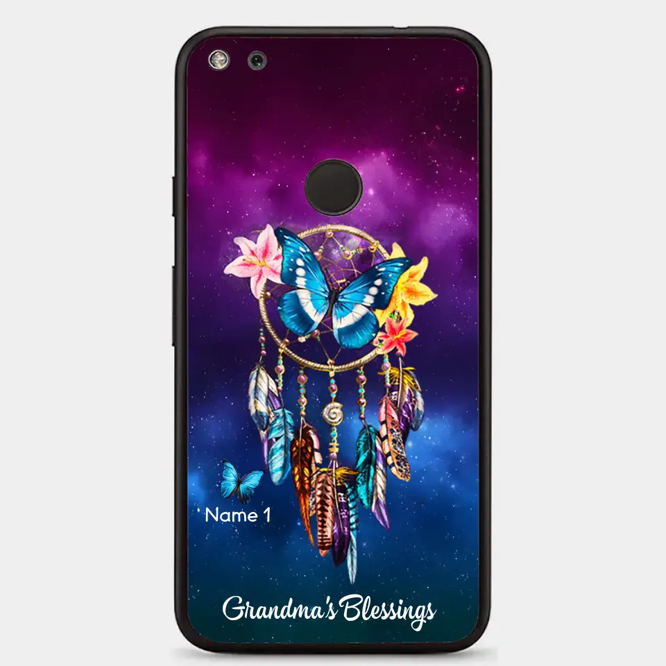 Butterfly Dreamcatcher Grandma's Blessings Nana Mommy Personalized Phone case