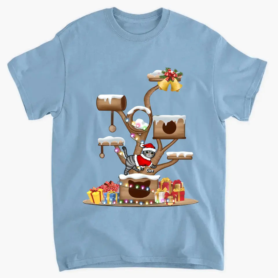Christmas Cat Tower Personalized T-shirt