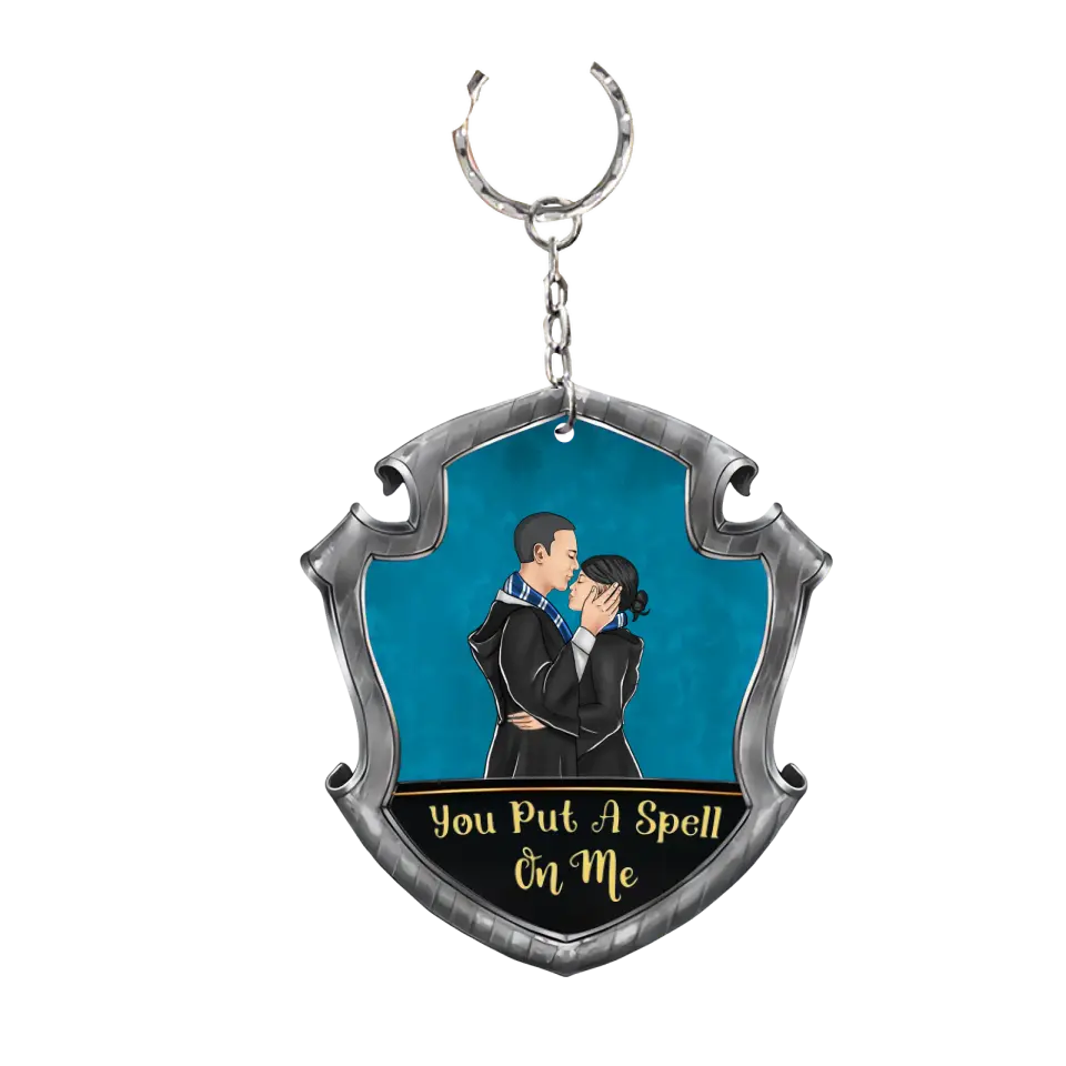 You Put A Spell On Me, Personalized Couple Kissing Keychain