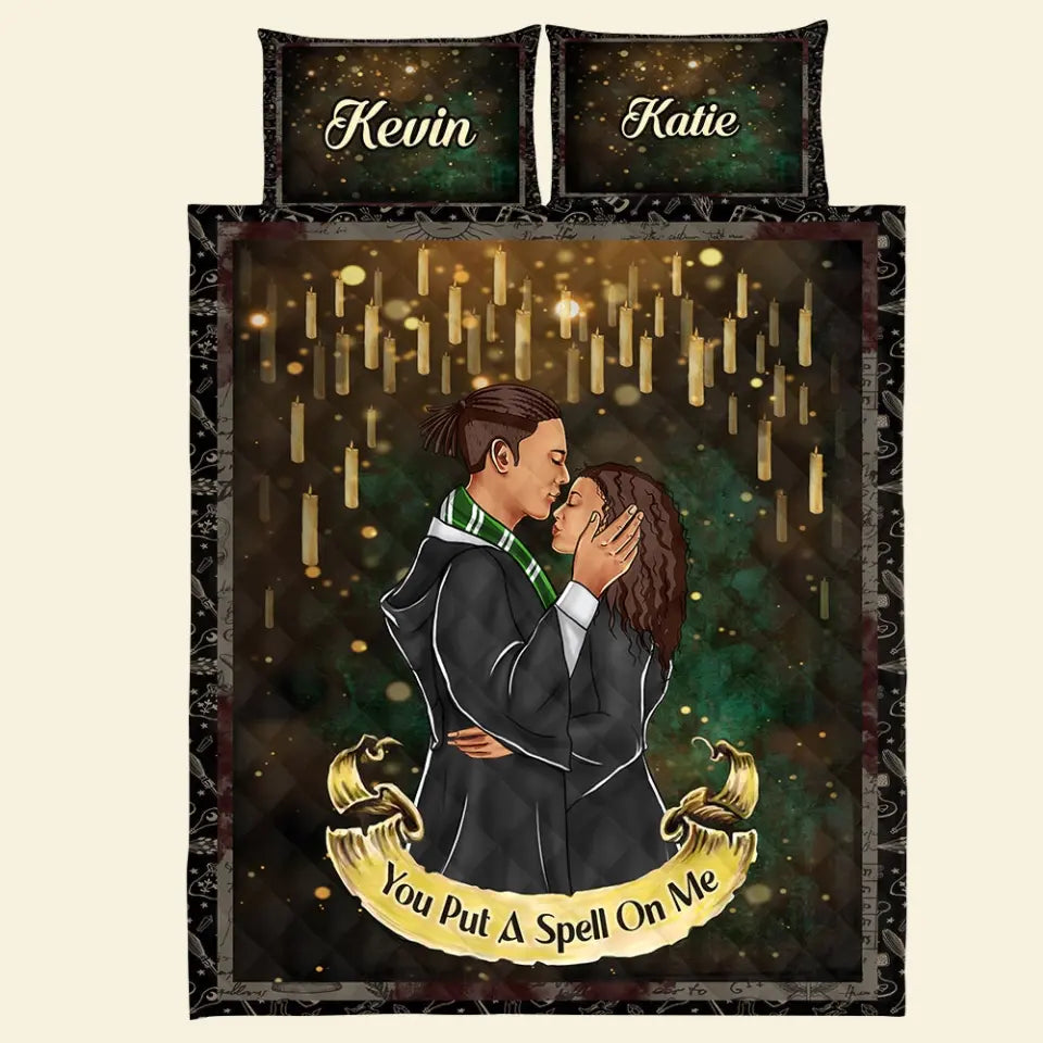 You Put A Spell One Me, Personalized Quilt Bed Set, Gifts For Him - Gifts For Her