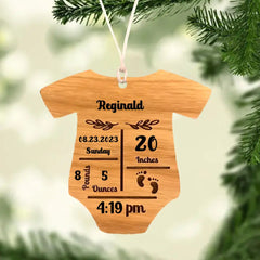 Baby Onesie Wood Engraved Ornament