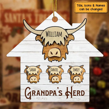 Gift For Papa Grandpa Herd Ornament