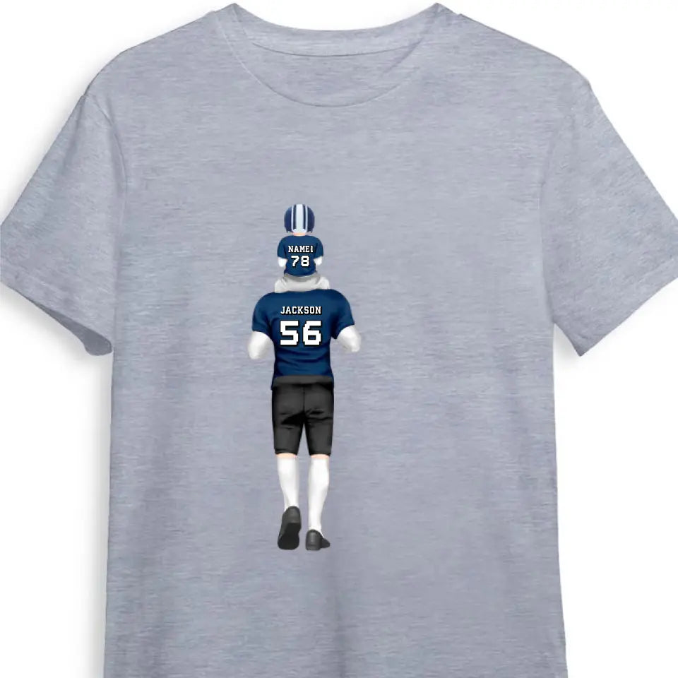 Personalized American football Dad & Kids Shirt - Hoodie - Sweatshirt