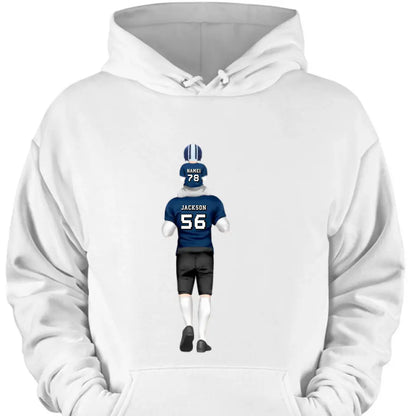 Personalized American football Dad & Kids Shirt - Hoodie - Sweatshirt