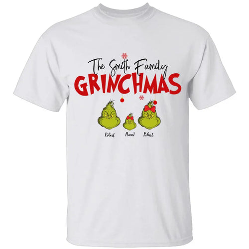 Gift For Family, Personalized Grinch Family Shirt - Hoodie - Sweatshirt, Family Xmas Shirt, Christmas Gift