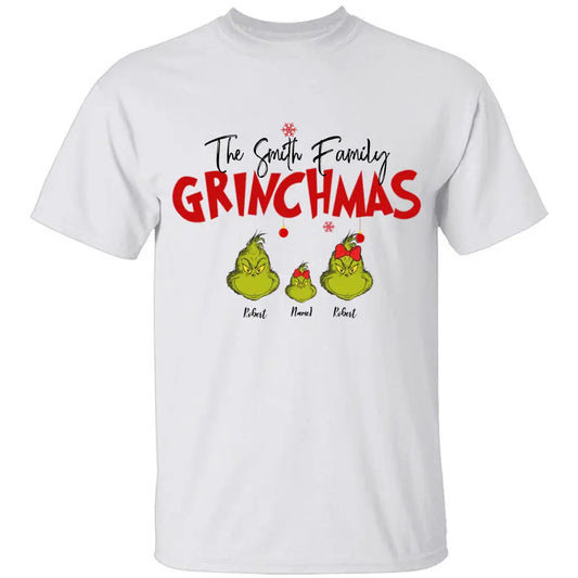 Gift For Family, Personalized Grinch Family Shirt - Hoodie - Sweatshirt, Family Xmas Shirt, Christmas Gift