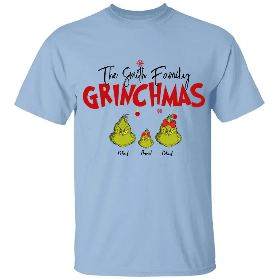 Gift For Family, Personalized Grinch Family Shirt - Hoodie - Sweatshirt, Family Xmas Shirt, Christmas Gift