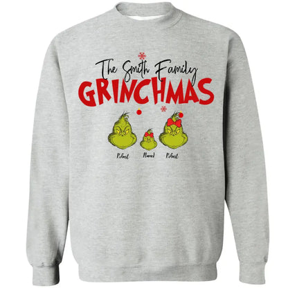 Gift For Family, Personalized Grinch Family Shirt - Hoodie - Sweatshirt, Family Xmas Shirt, Christmas Gift