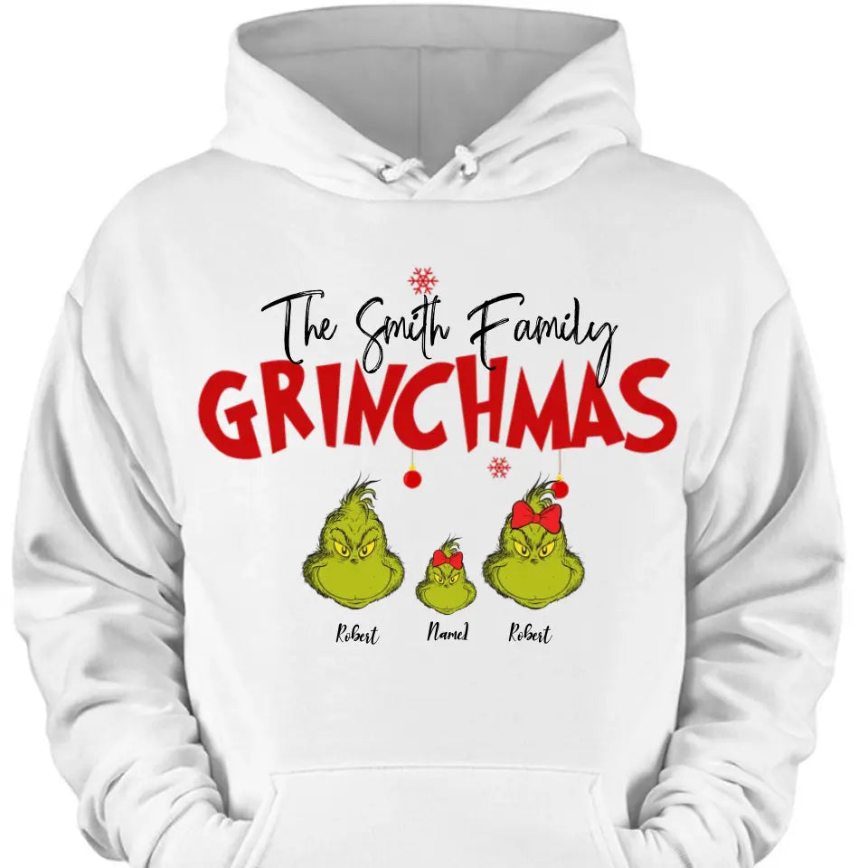 Gift For Family, Personalized Grinch Family Shirt - Hoodie - Sweatshirt, Family Xmas Shirt, Christmas Gift