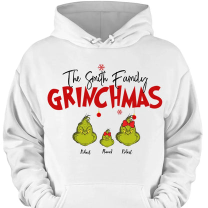 Gift For Family, Personalized Grinch Family Shirt - Hoodie - Sweatshirt, Family Xmas Shirt, Christmas Gift