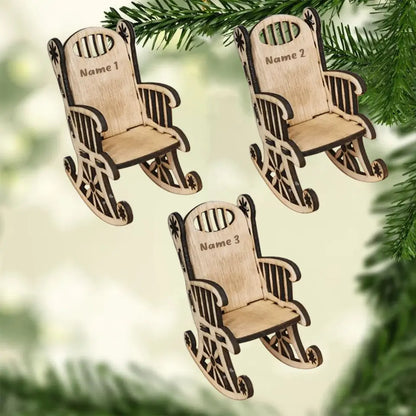 Christmas In Heaven With Chair - Personalized Custom Candle Holder