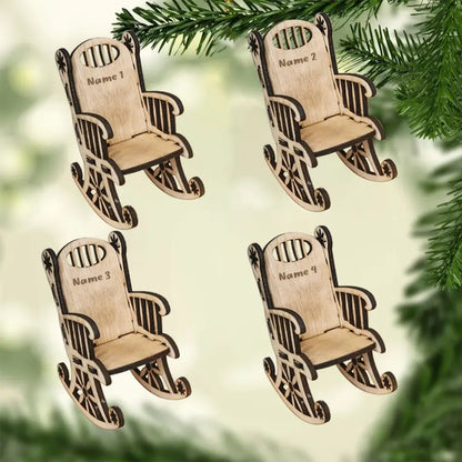 Christmas In Heaven With Chair - Personalized Custom Candle Holder