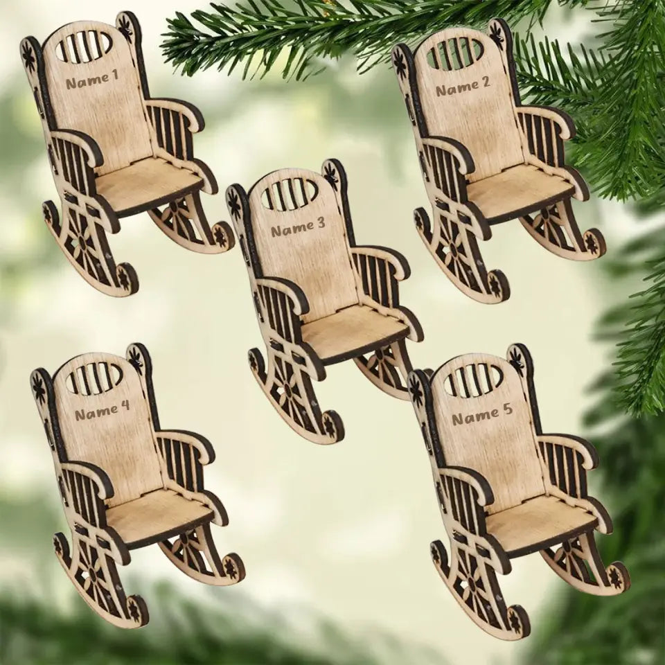 Christmas In Heaven With Chair - Personalized Custom Candle Holder