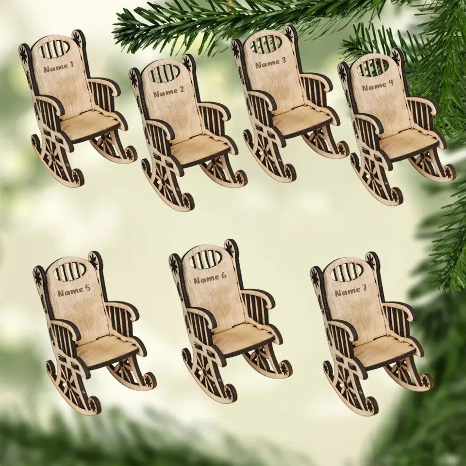 Christmas In Heaven With Chair - Personalized Custom Candle Holder