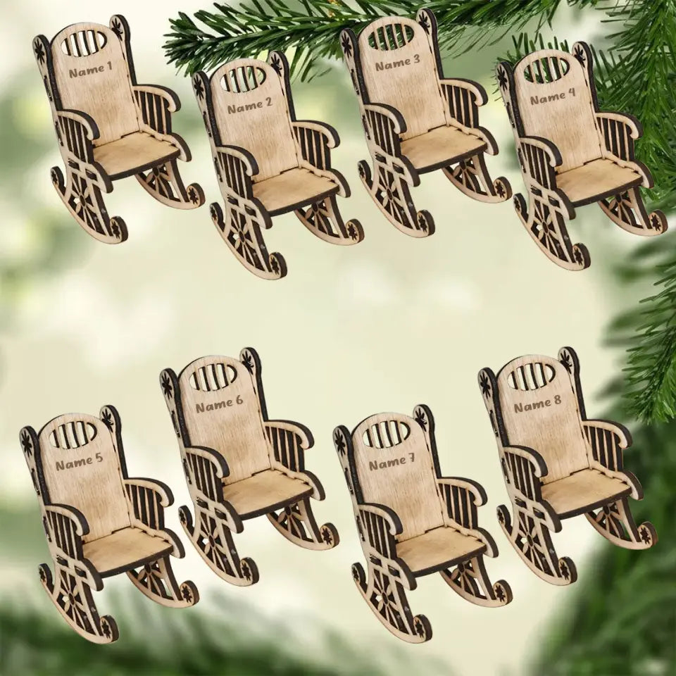 Christmas In Heaven With Chair - Personalized Custom Candle Holder