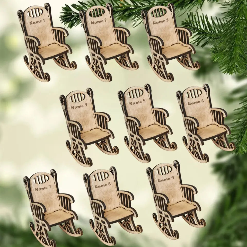 Christmas In Heaven With Chair - Personalized Custom Candle Holder