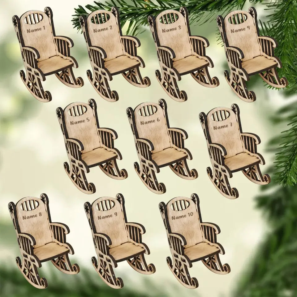 Christmas In Heaven With Chair - Personalized Custom Candle Holder