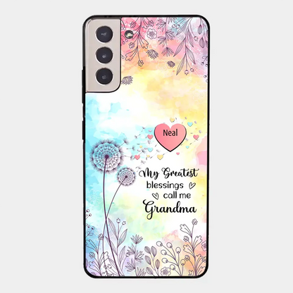 My Greatest Blessings call me Grandma Mommy Nana Auntie Dandelions Personalized Phone Case