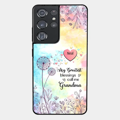 My Greatest Blessings call me Grandma Mommy Nana Auntie Dandelions Personalized Phone Case