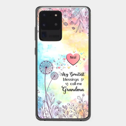 My Greatest Blessings call me Grandma Mommy Nana Auntie Dandelions Personalized Phone Case