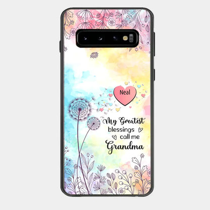 My Greatest Blessings call me Grandma Mommy Nana Auntie Dandelions Personalized Phone Case