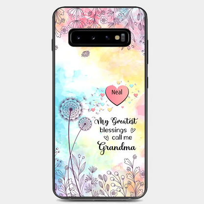 My Greatest Blessings call me Grandma Mommy Nana Auntie Dandelions Personalized Phone Case