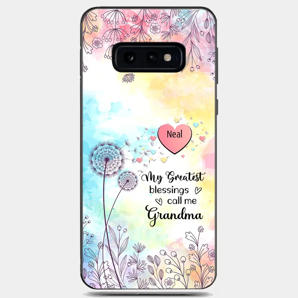 My Greatest Blessings call me Grandma Mommy Nana Auntie Dandelions Personalized Phone Case