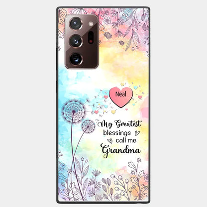 My Greatest Blessings call me Grandma Mommy Nana Auntie Dandelions Personalized Phone Case