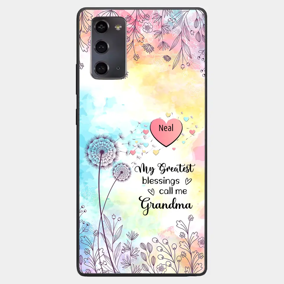 My Greatest Blessings call me Grandma Mommy Nana Auntie Dandelions Personalized Phone Case