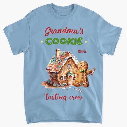 Grandma's Cookie Tasting Crew - Personalized Custom T-Shirt - Christmas Gift For Grandma, Mom, Family Members