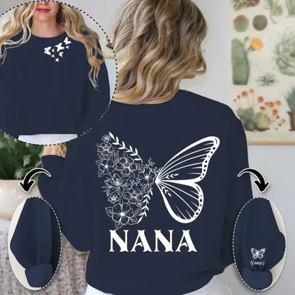 Personalized Grandma/Mom Kids Butterfly Sweatshirt