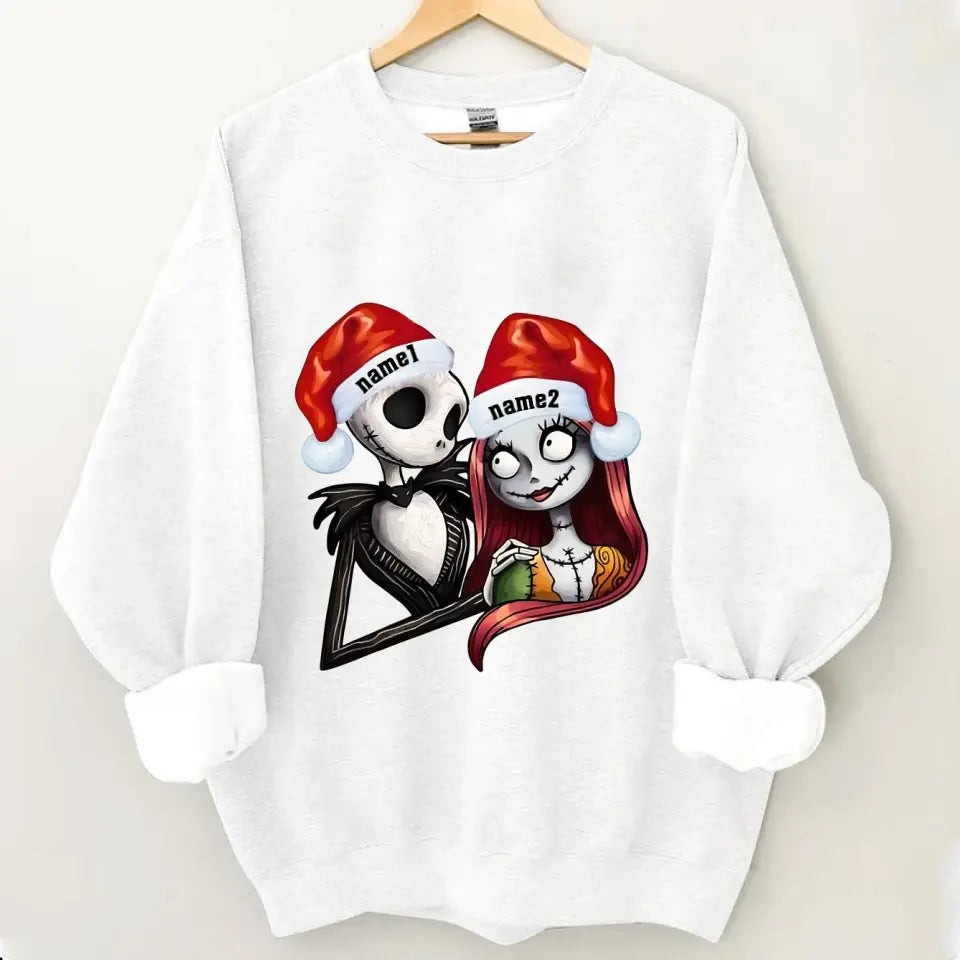 Ghost Couple with Name, Skull Personalized Sweatshirt
