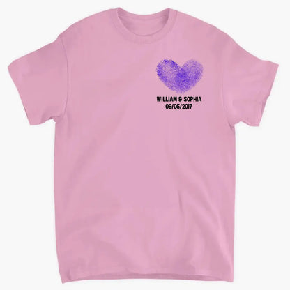 Couple Heart-shaped fingerprints Personalized Sweatshirt