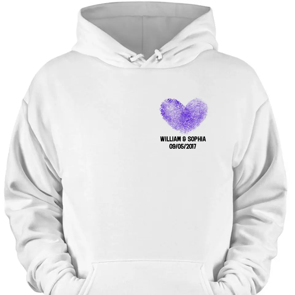 Couple Heart-shaped fingerprints Personalized Sweatshirt