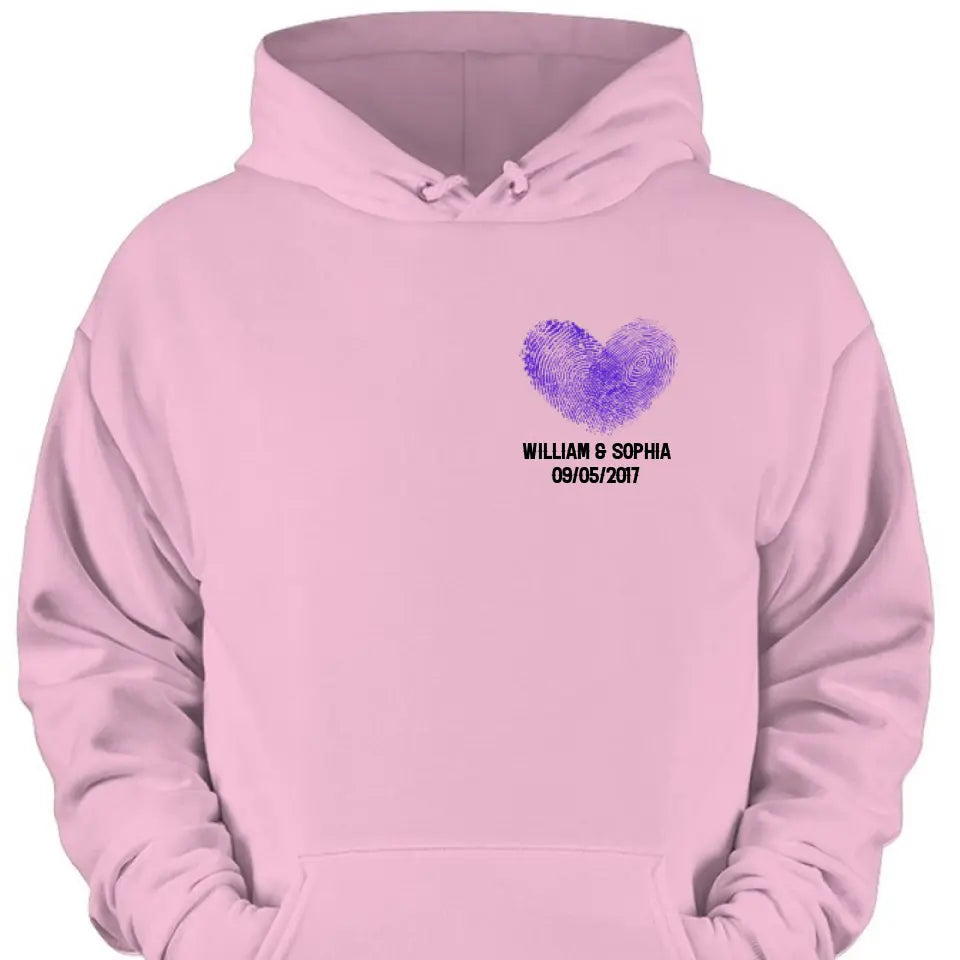 Couple Heart-shaped fingerprints Personalized Sweatshirt