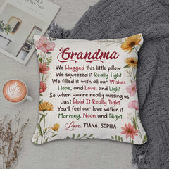 Custom Pillow for Grandma, Mother’s Day Gifts From Grandkids, Personalized Grandkids Names Grandma Gift