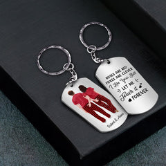 Personalized Funny Couple Keychain Roses Are Red Foxes Are Clever I Like Your Butt Couple Aluminium Keychain