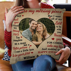 Custom Photo Wedding Couple You Are My Missing Piece - Gift For Family Married Couples - Personalized Custom Pillow