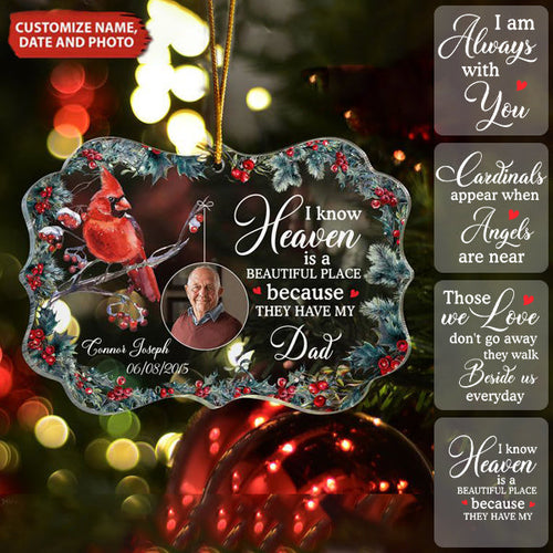 Heaven Is A Beautiful Place - Personalized Acrylic Ornament