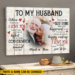 Custom Photo Couple Husband Wife Gift For Him Gift For Her Valentine Wedding Gift- Personalized Custom Poster