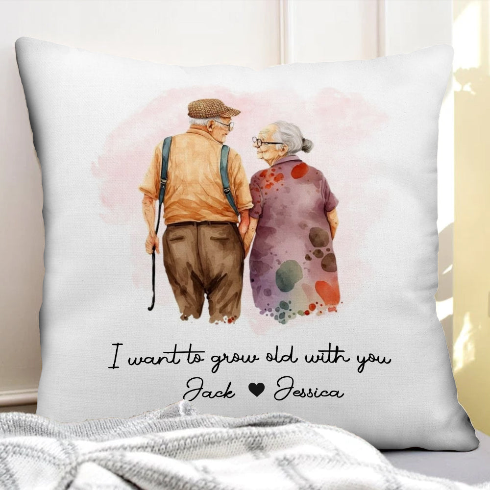 I want to grow old with you - Personalized Pillow