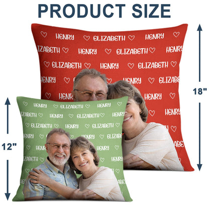 Custom Photo Couple And Name - Gift For Couples, Husband, Wife - Personalized Pillow