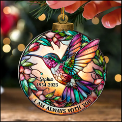 Memorial Hummingbird Personalized Acrylic Ornament