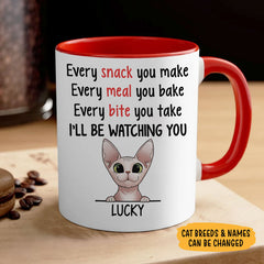 Every Snack You Make Every Meal You Bake Dog Cat, Personalized Mug, Gift For Pet Lovers